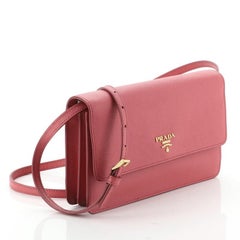 Prada Wallet Crossbody Saffiano Leather