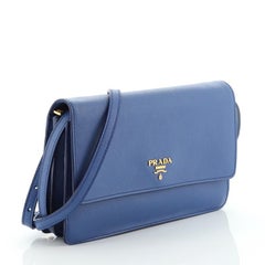 Prada Wallet Crossbody Saffiano Leather
