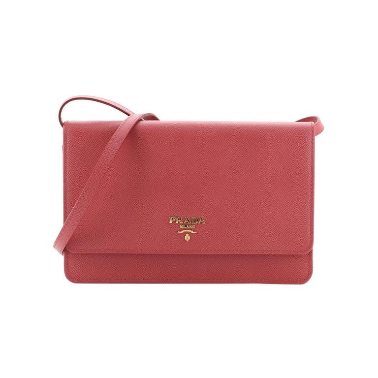 Prada Wallet Crossbody Saffiano Leather at 1stDibs