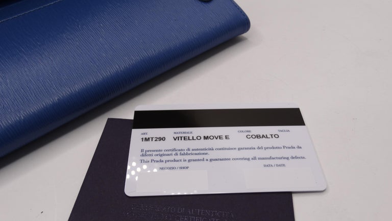 Prada Blue Vitello Chain Wallet – STYLISHTOP