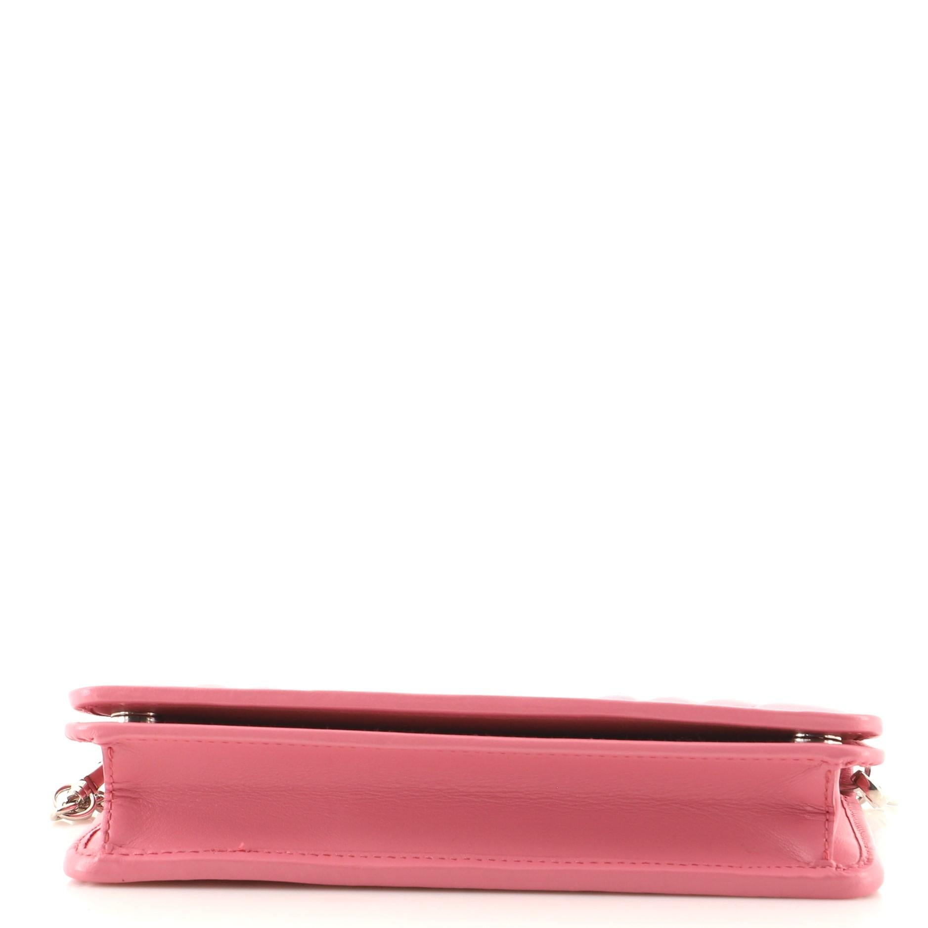 prada quilted wallet on chain