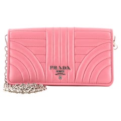 Prada Wallet on Chain Diagramme Quilted Leather