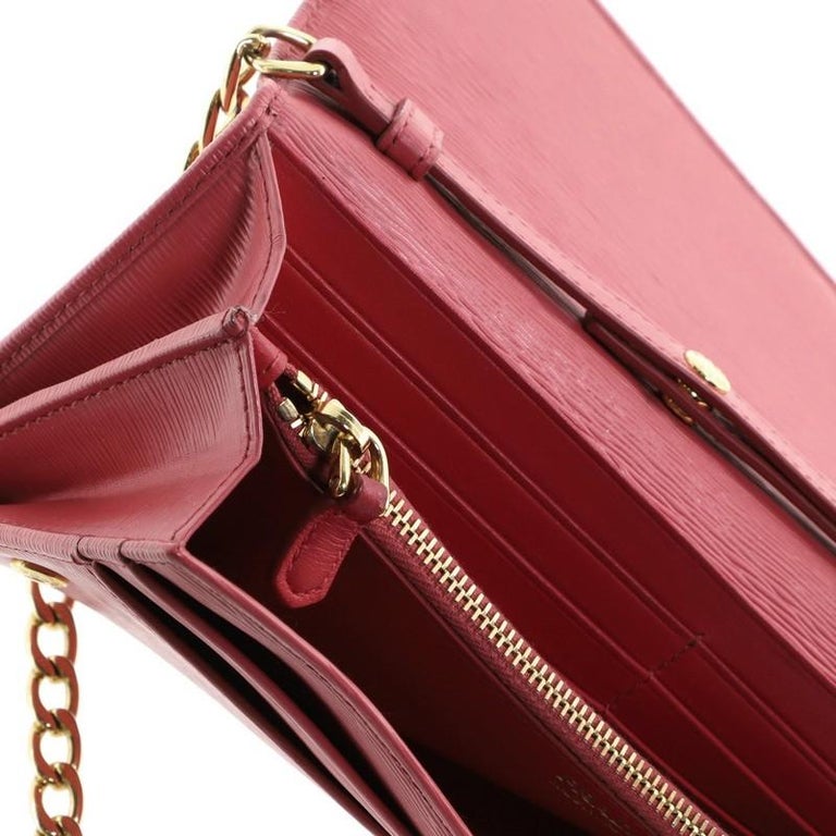Prada Wallet on Chain Leather at 1stDibs