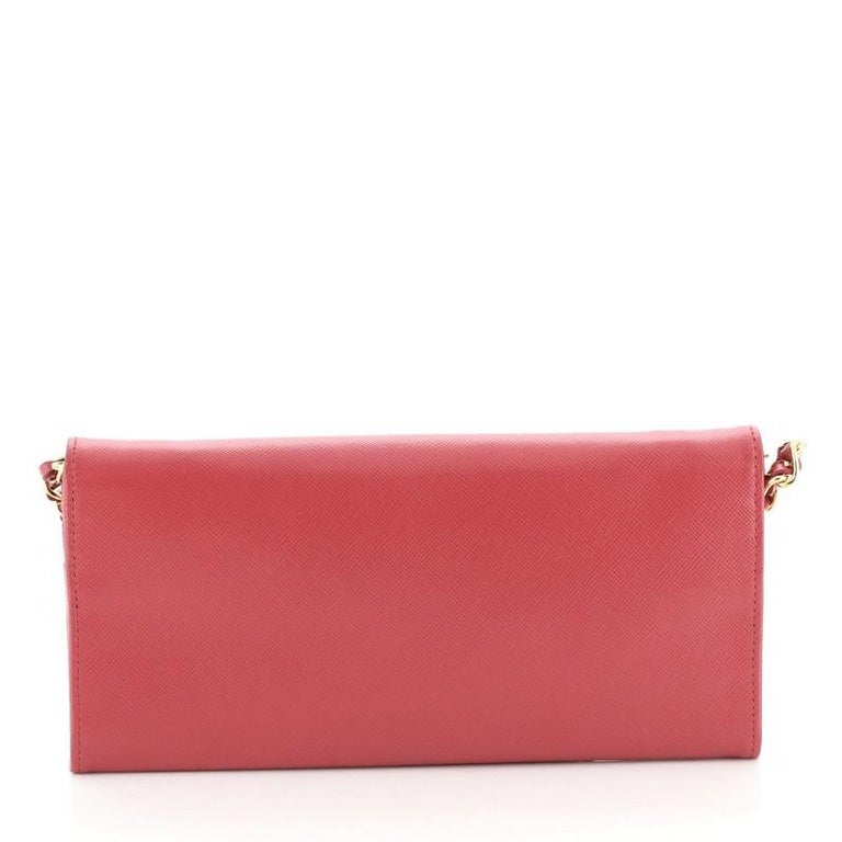 pink prada wallet on chain