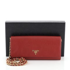 Prada Wallet on Chain Saffiano Leather