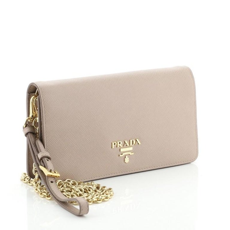 Prada, Bags, Prada Saffiano Wallet On A Chain