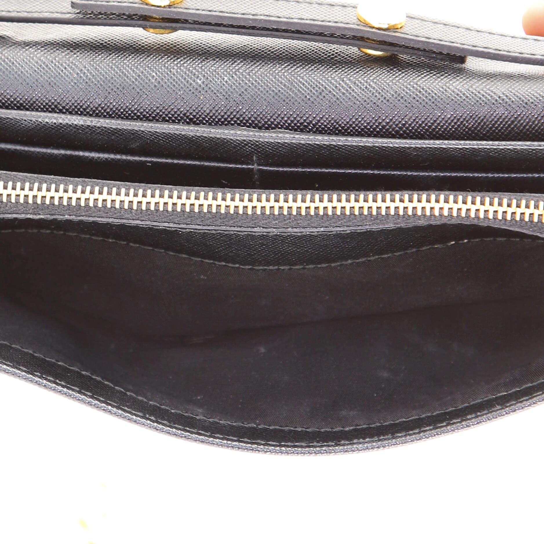 Prada Wallet on Chain Saffiano Leather In Good Condition In NY, NY