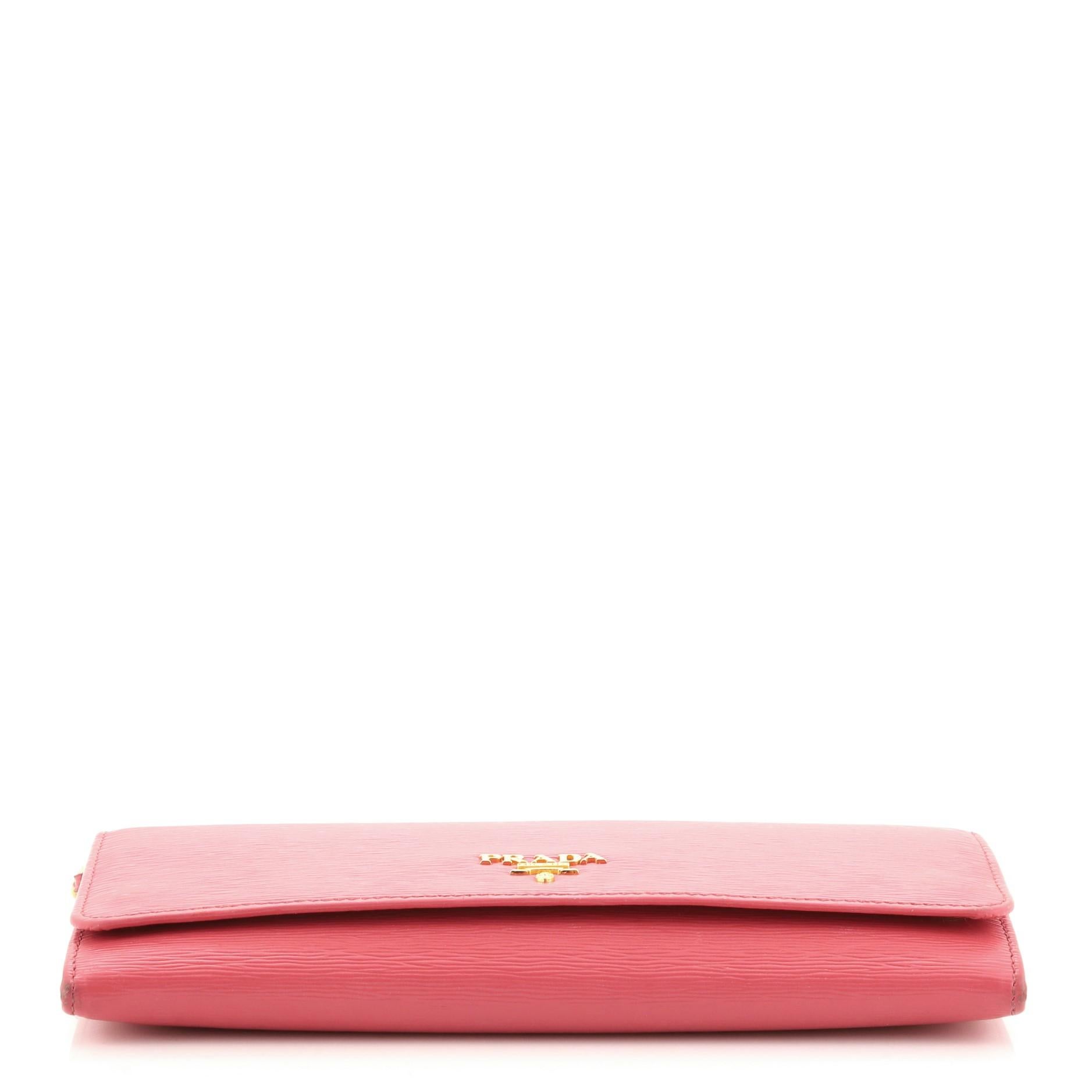 Pink Prada Wallet on Chain Vitello Move Long