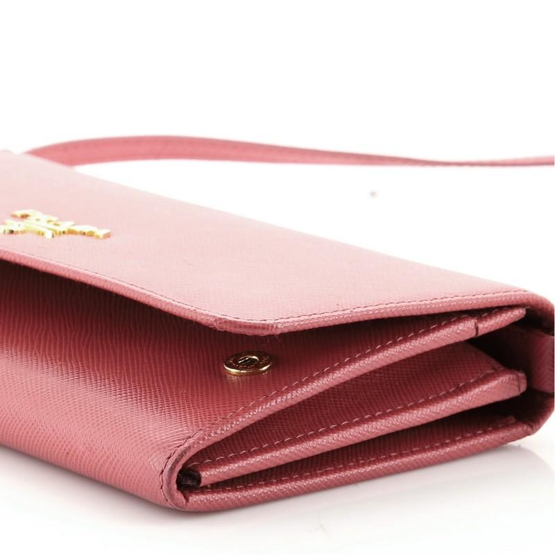 Women's or Men's Prada Wallet on Strap Saffiano Leather Small