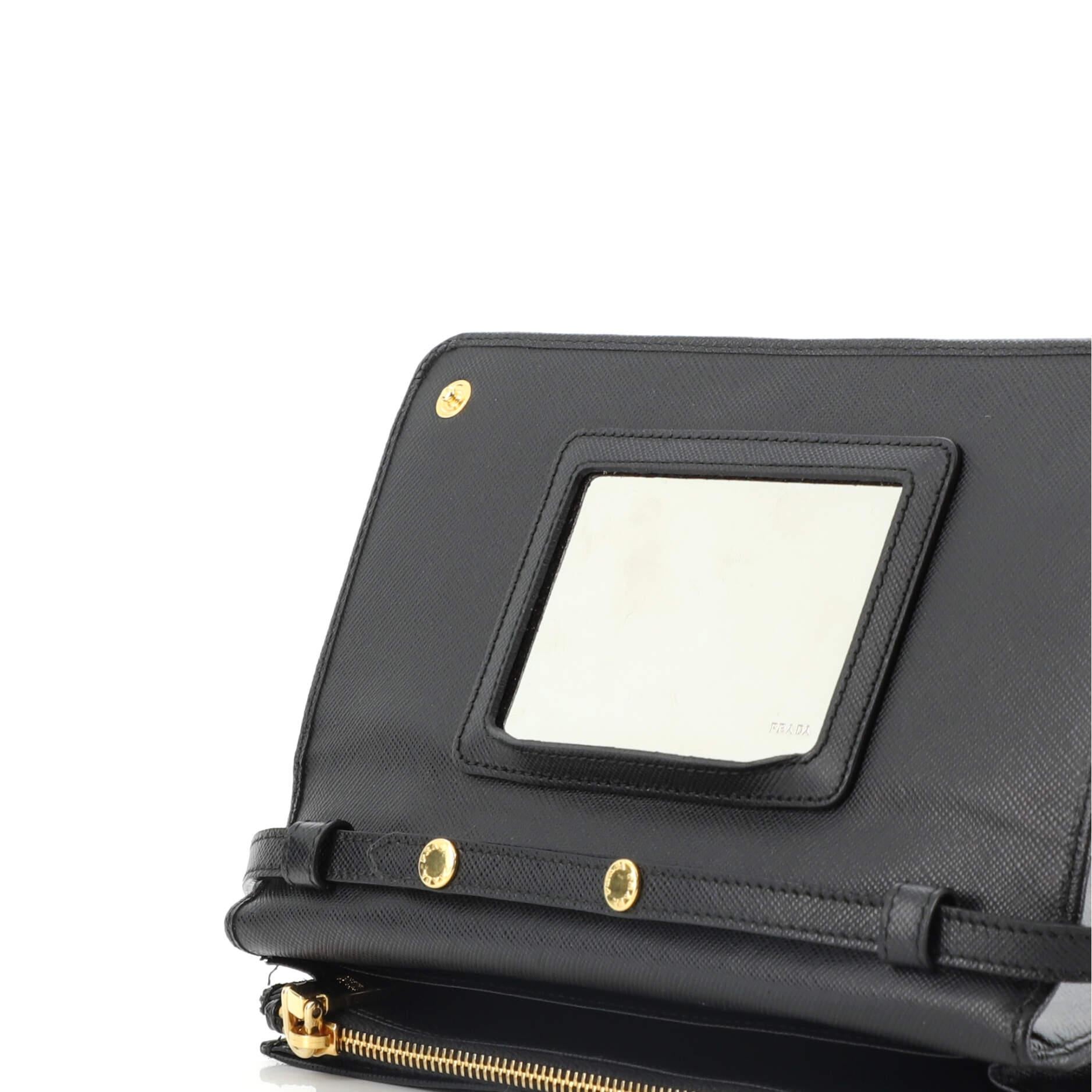Women's or Men's Prada Wallet on Strap Saffiano Leather Small