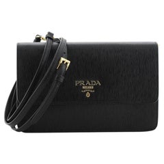 Prada Wallet on Strap Vitello Move Leather Small
