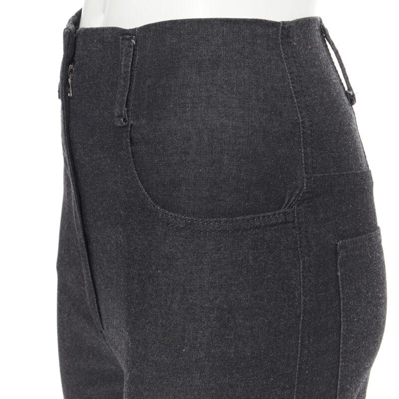 PRADA washed grey cotton high waisted cropped stretch jeans IT38
Reference: LNKO/A01765
Brand: Prada
Designer: Miuccia Prada
Material: Cotton
Color: Grey
Pattern: Solid
Closure: Zip
Extra Details: Concealed hook bar zip fly closure. High waisted.