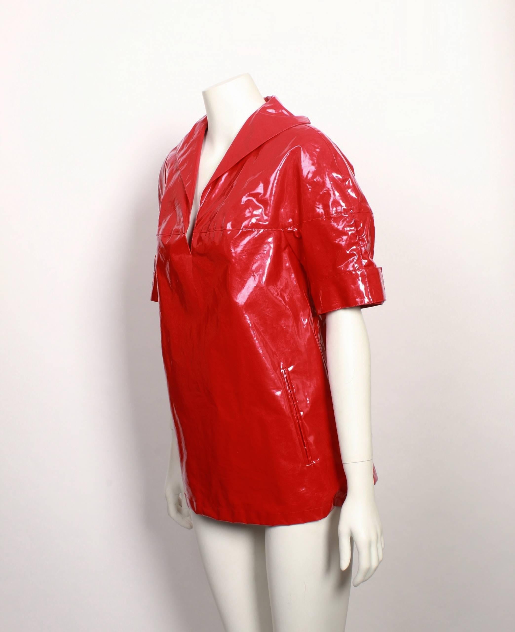 Prada Waterproof Red Top In Good Condition In Melbourne, Victoria