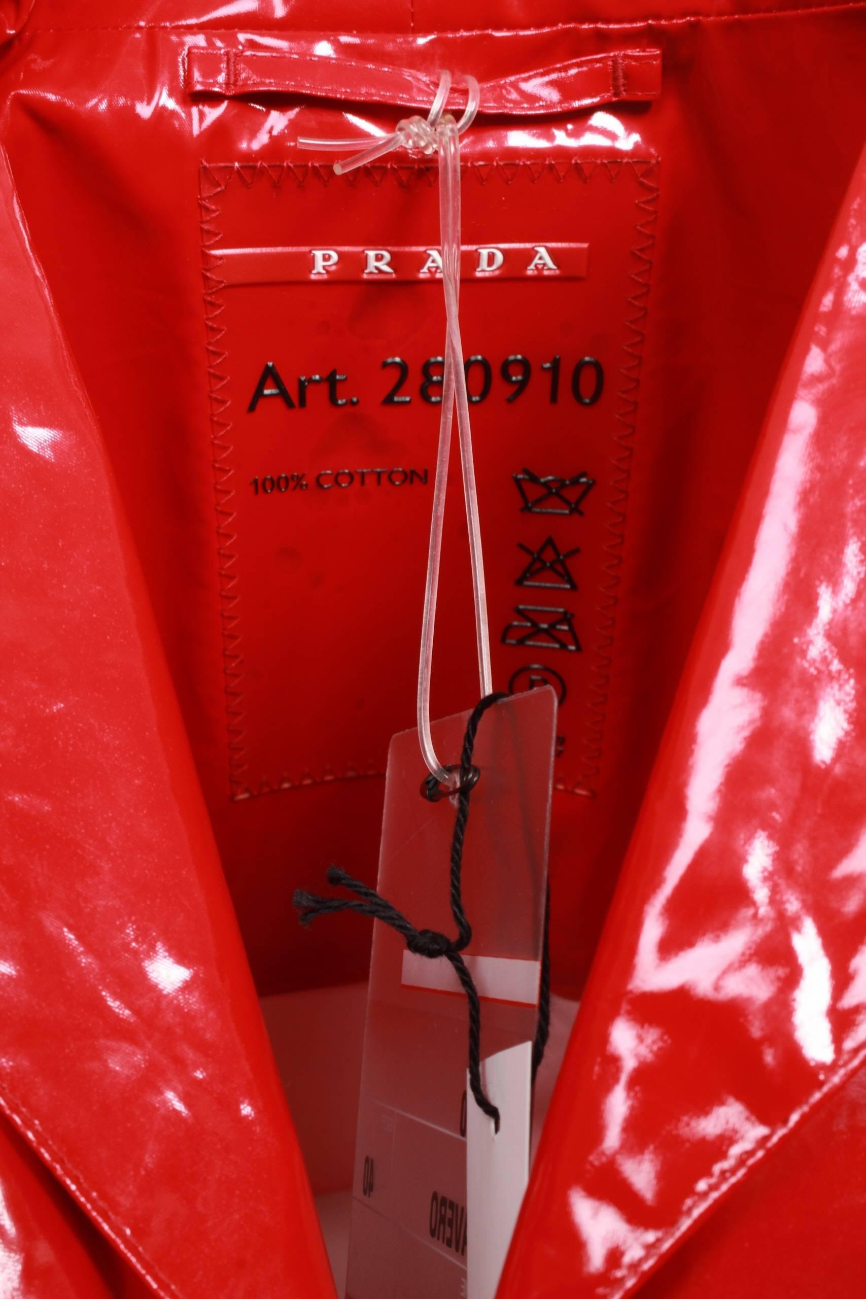 Prada Waterproof Red Top 2