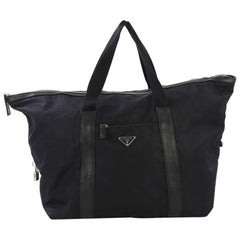 Prada Weekend Duffle Bag Tessuto with Saffiano Large
