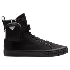 Prada Wheel Re-Nylon High-top Sneakers IT38