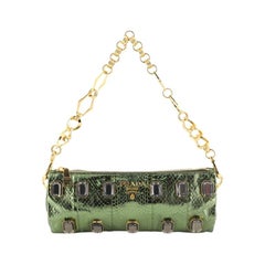 Prada Whips Pietre Shoulder Bag Embelished Snakeskin Medium