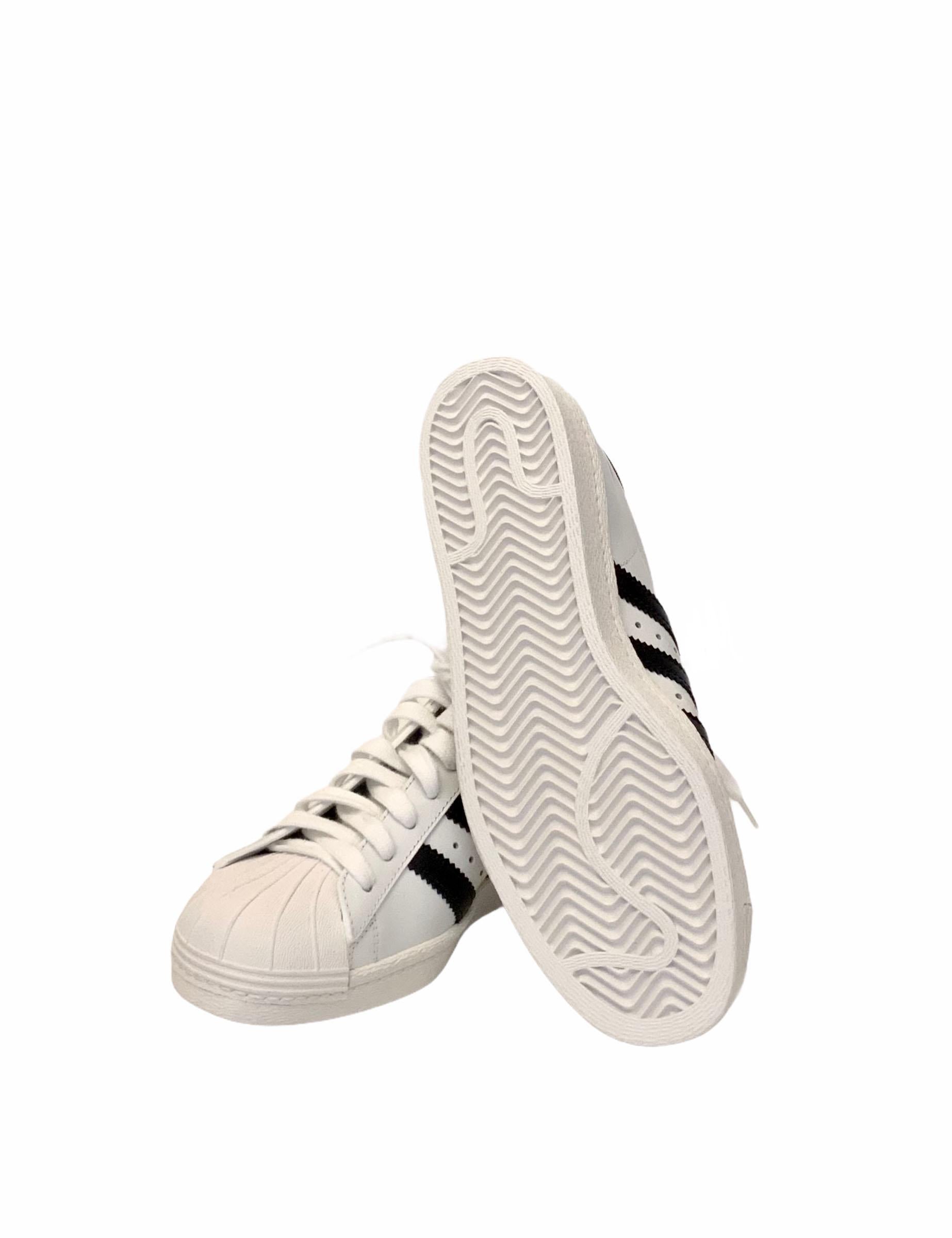 Prada White and Black Adidas Superstar Sneakers 1
