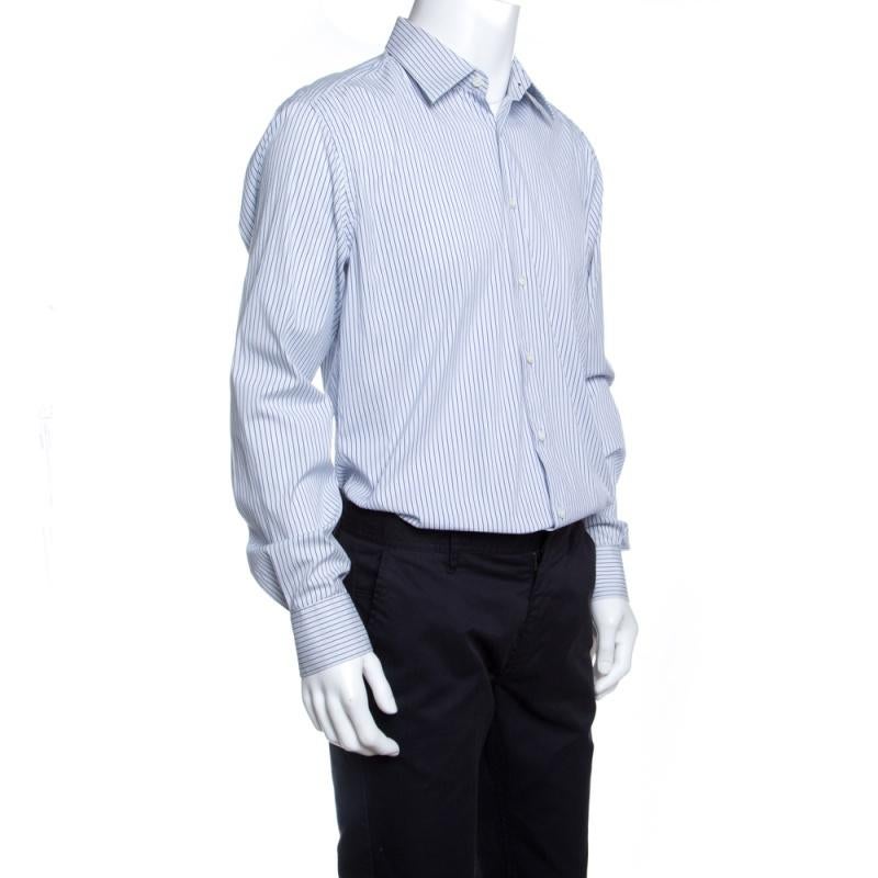 prada white and blue shirt
