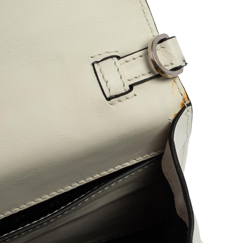 Prada White/Black Leather Plex Ribbon Shoulder Bag 1