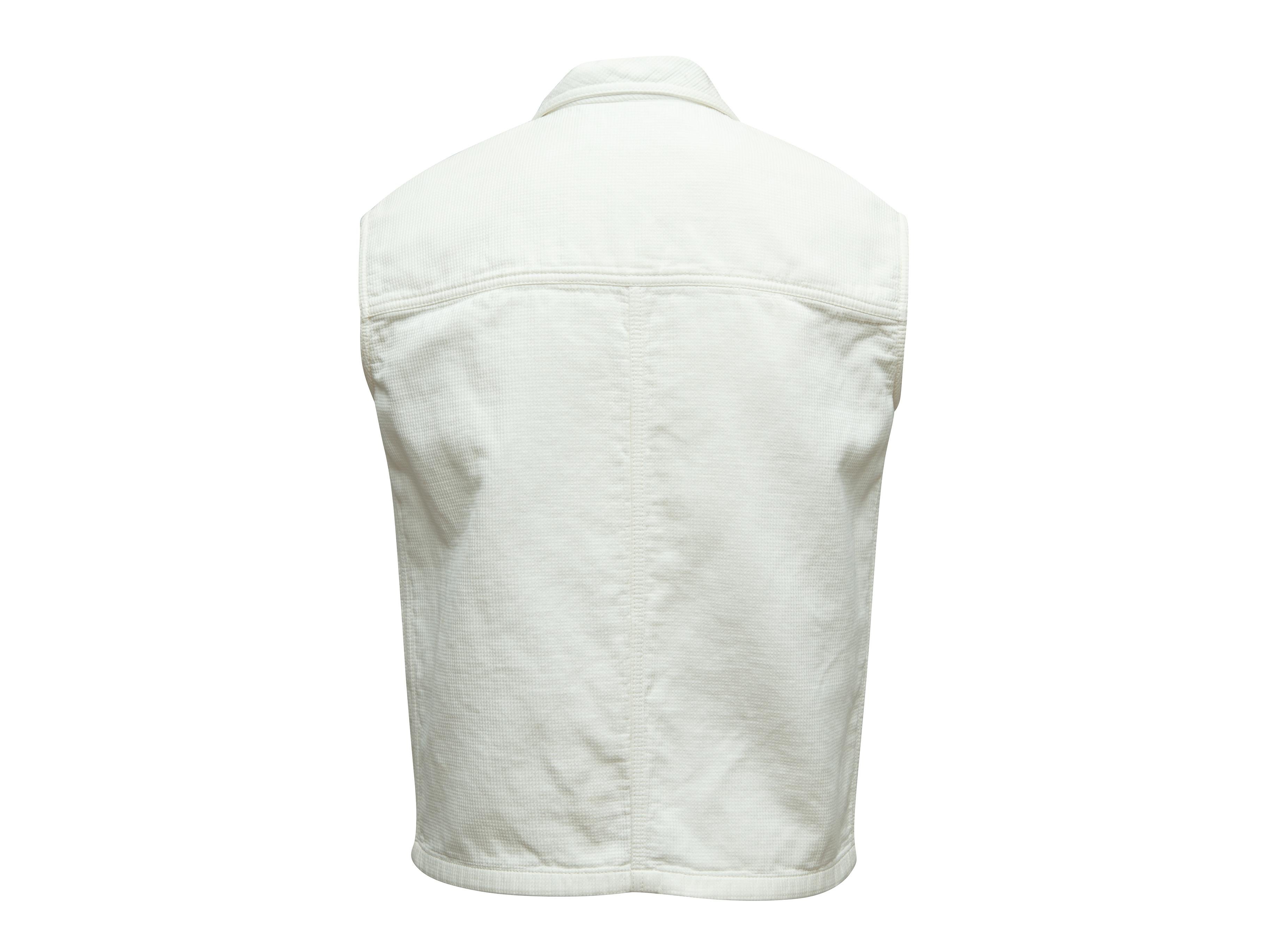 Prada White Button-Up Vest In Good Condition In New York, NY