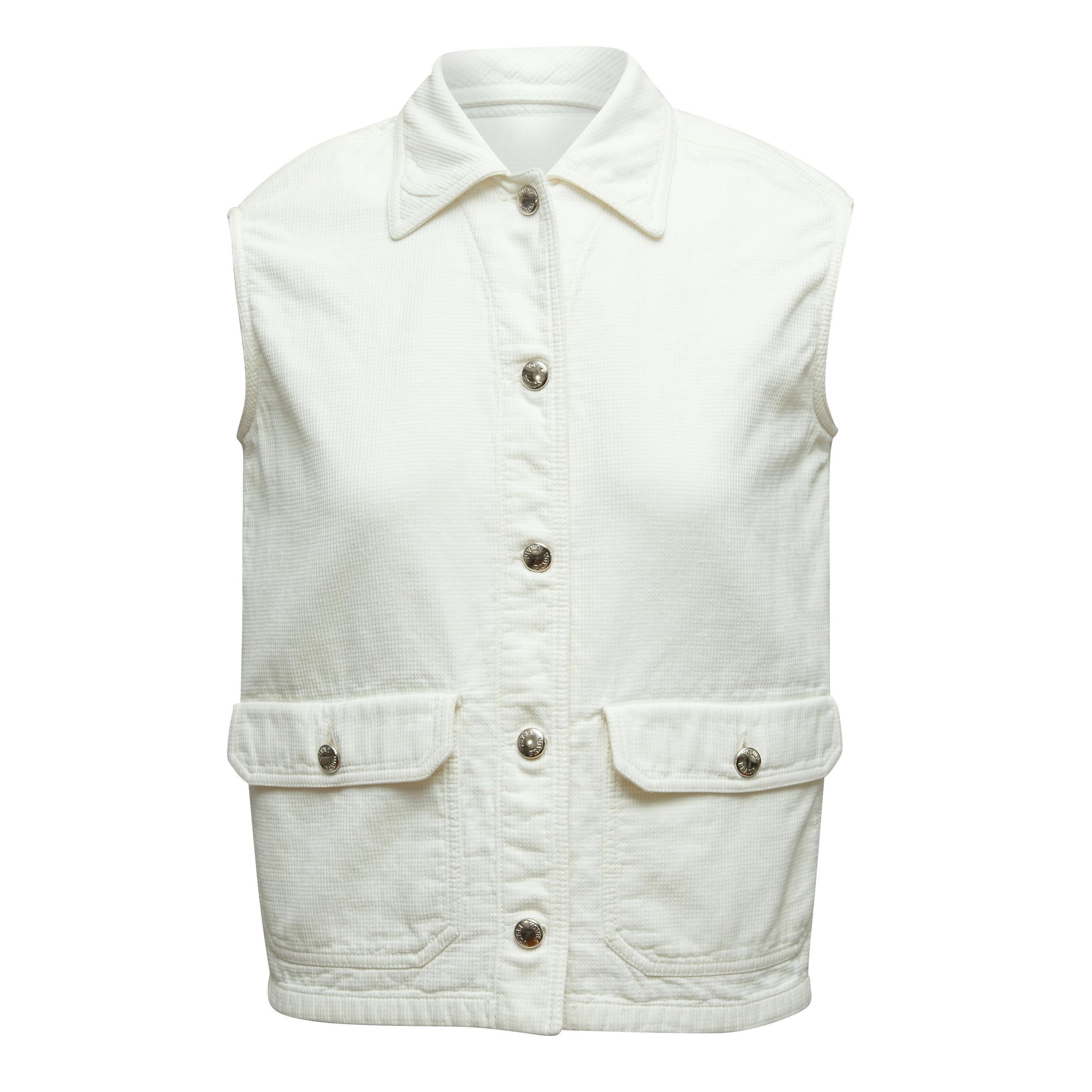 Prada White Button-Up Vest