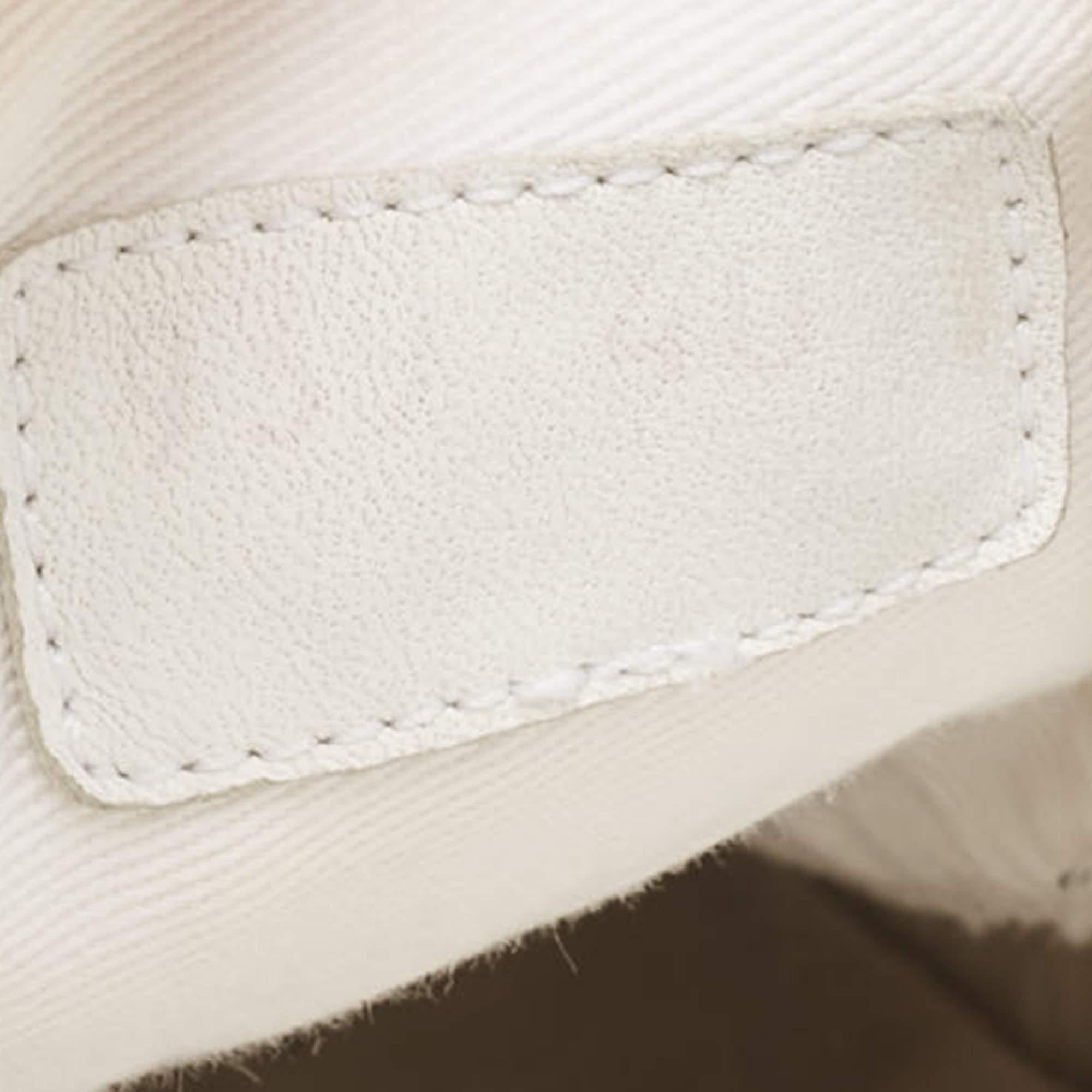 Prada Weiß Canvas Double Wheel Plateau-Turnschuhe mit doppeltem Rad Größe 40 im Angebot 2