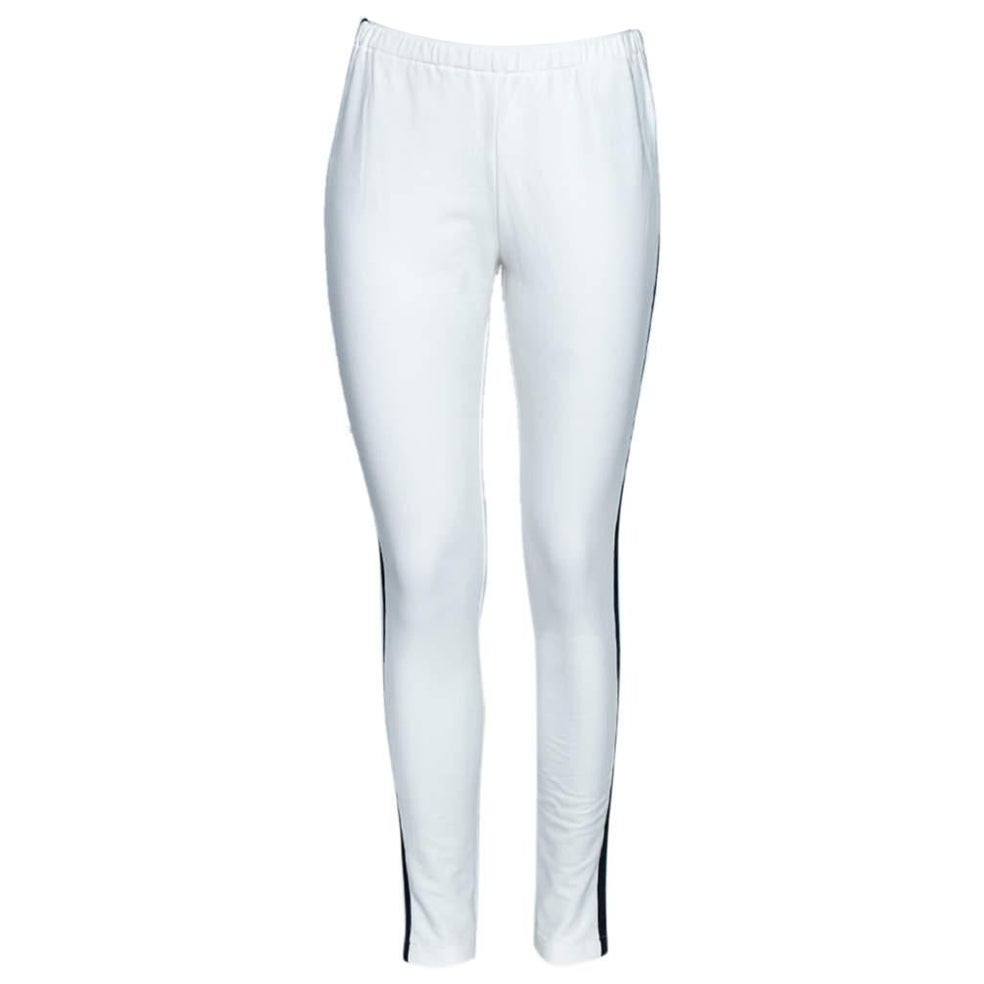 Prada White Cotton Contrast Trimmed Track Pants M