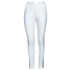 Prada White Cotton Contrast Trimmed Track Pants M