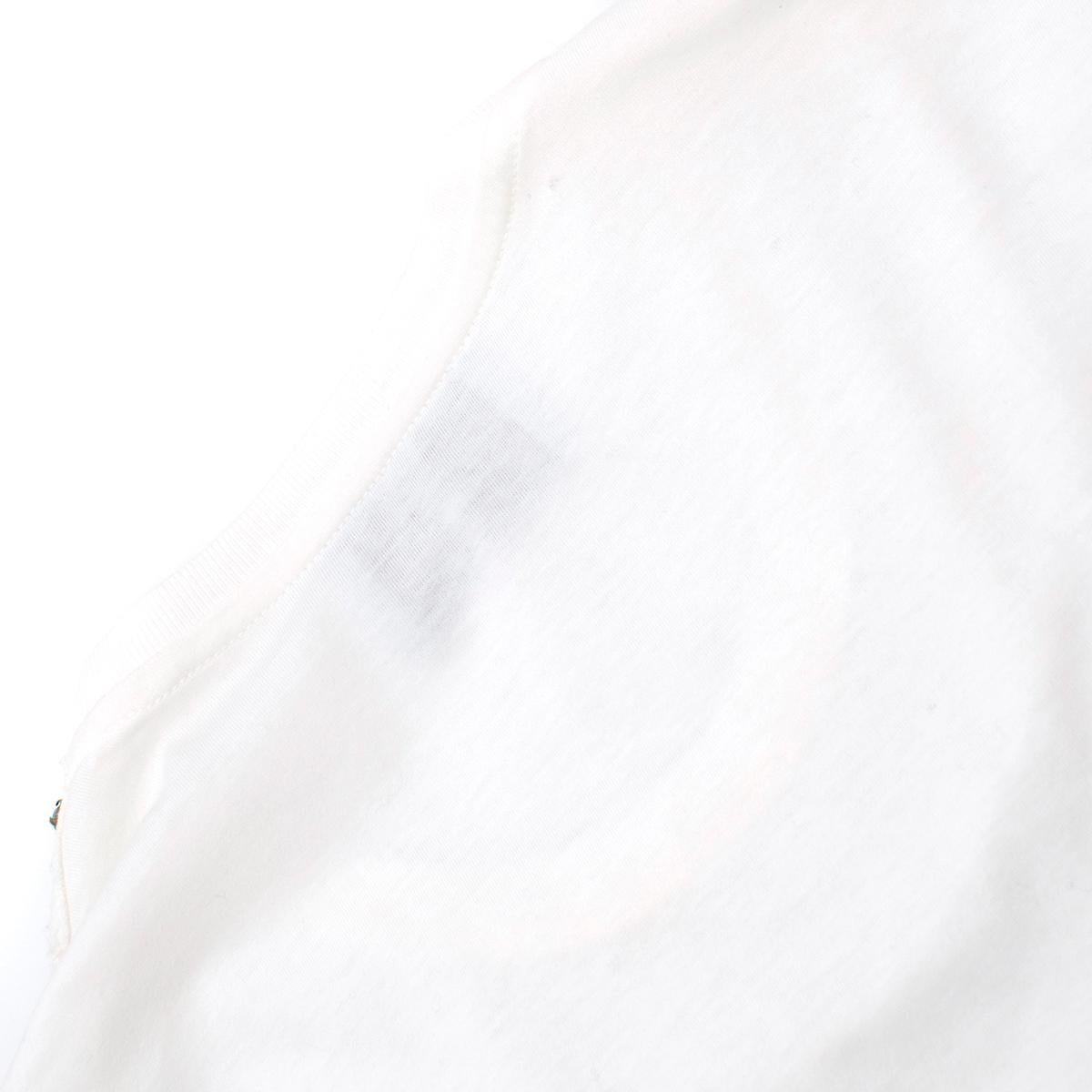 Prada White Cotton Embellished T-shirt estimated SIZE XS-S 1