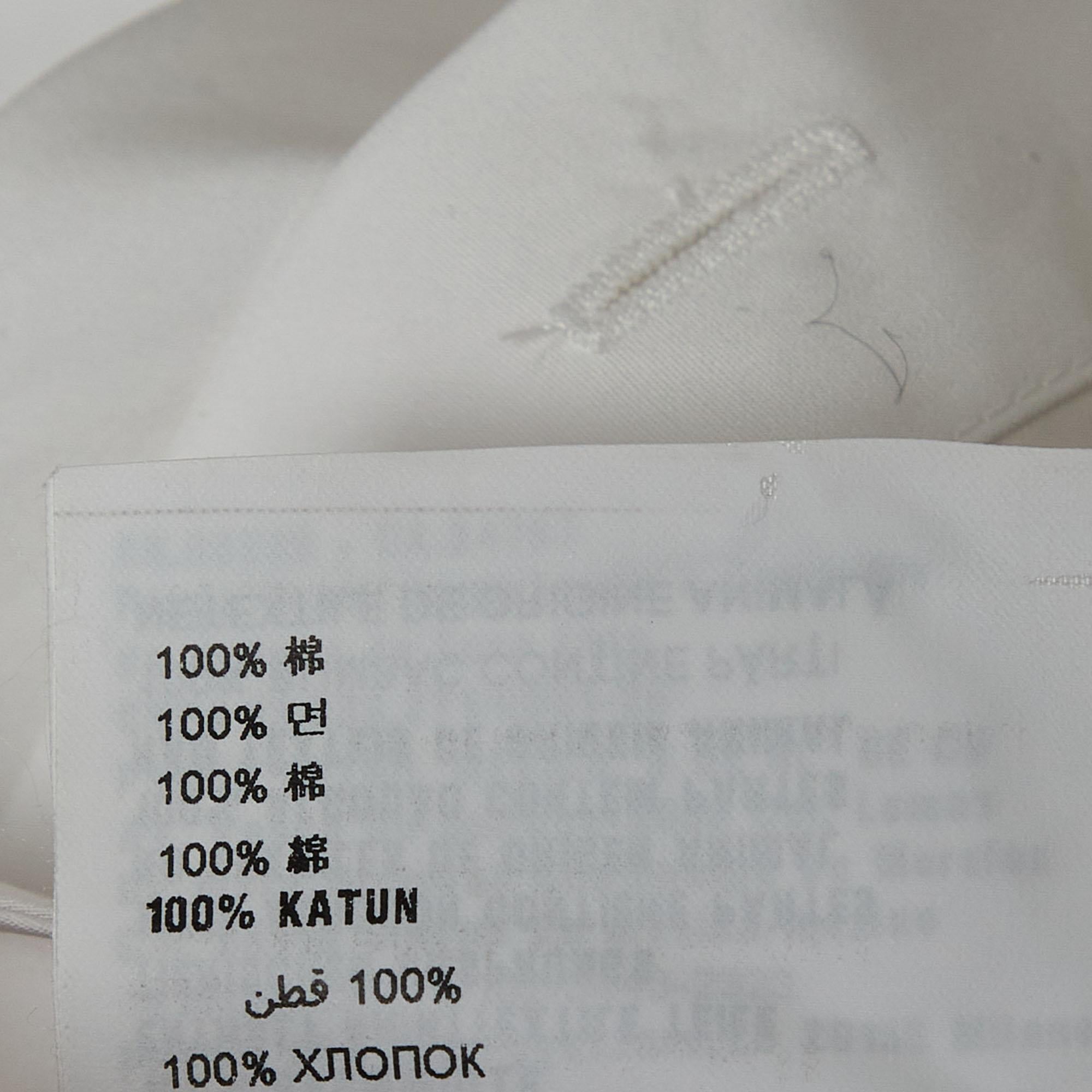  Combinaison chemise à ceinture Prada en popeline de coton blanc XS Pour femmes 