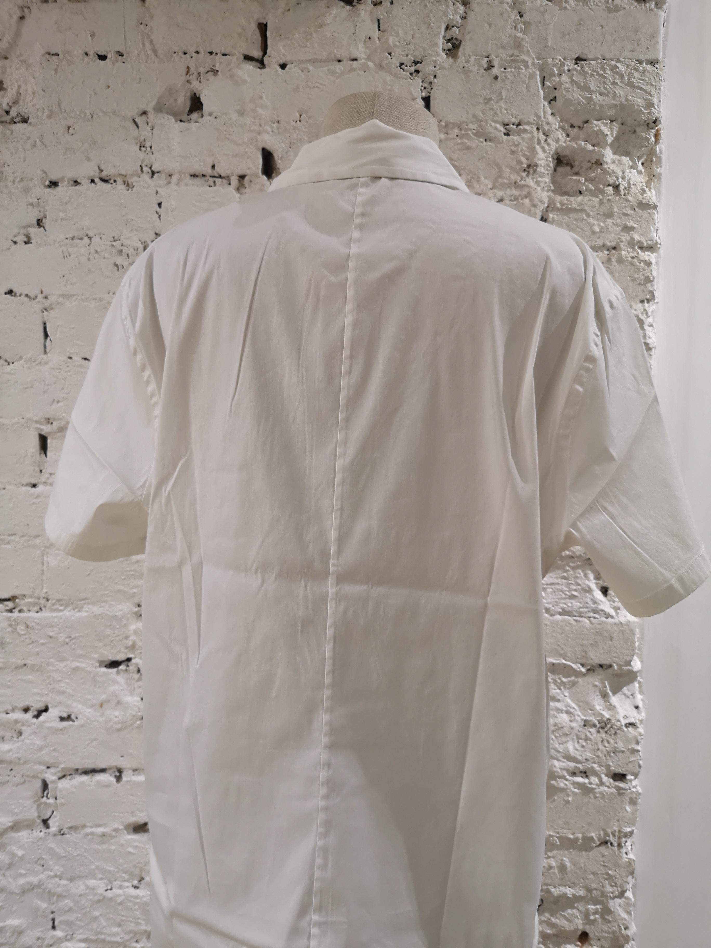 Prada white cotton shirt  In Excellent Condition For Sale In Capri, IT