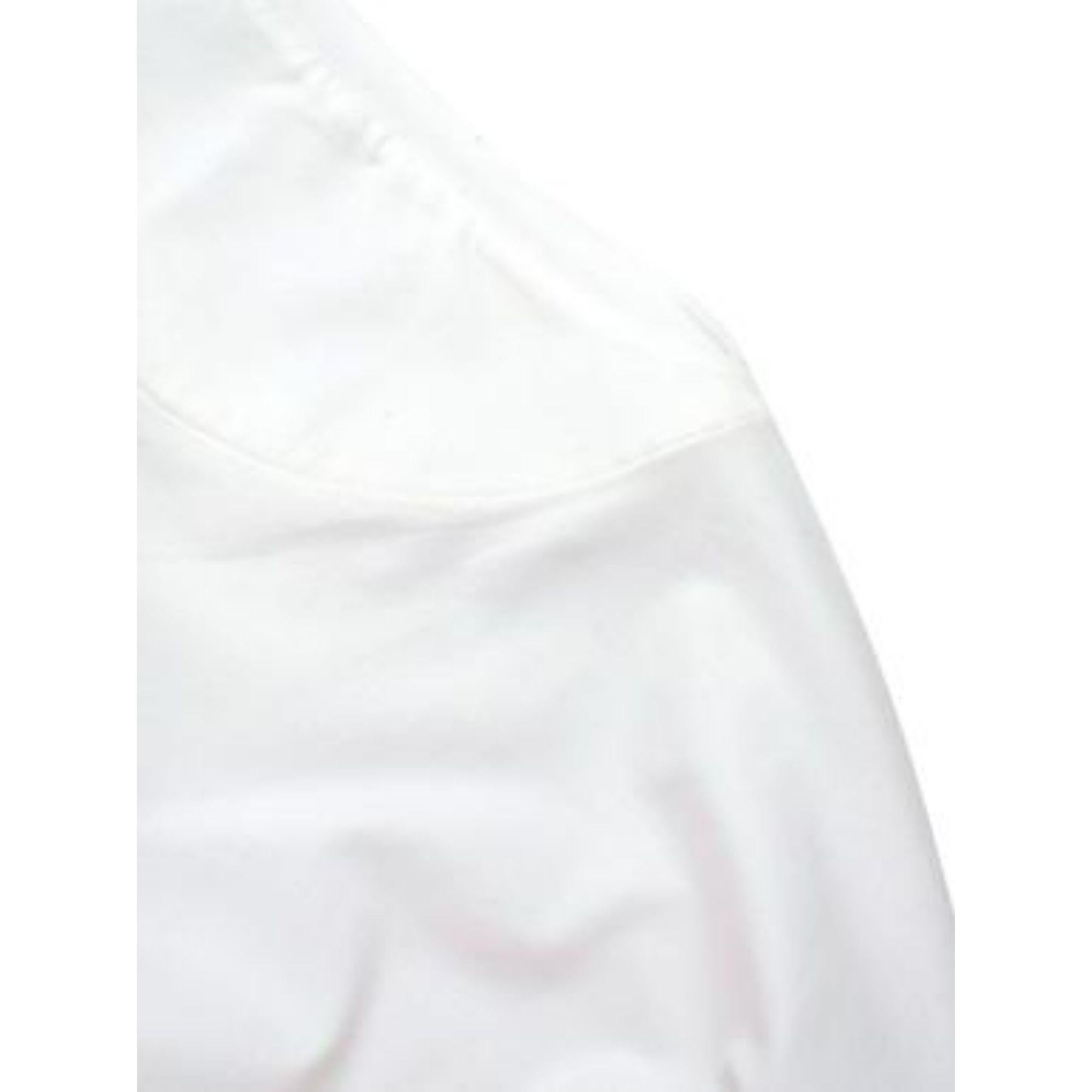 Prada White Cotton T-shirt with Nylon Pocket For Sale 3