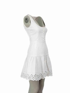 Prada White Denim Mini Dress Size S
