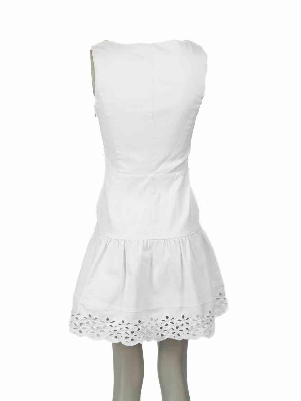 Gray Prada White Denim Mini Dress Size S