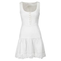 Prada White Denim Mini Dress Size S
