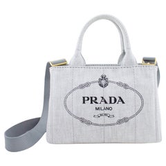 Prada Weiße Denim-Tragetasche