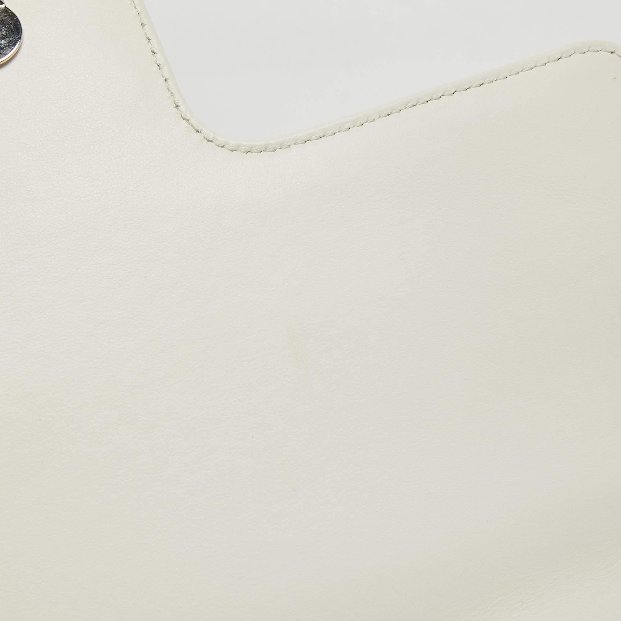 Women's Prada White Diagramme Leather Flap Crossbody Bag