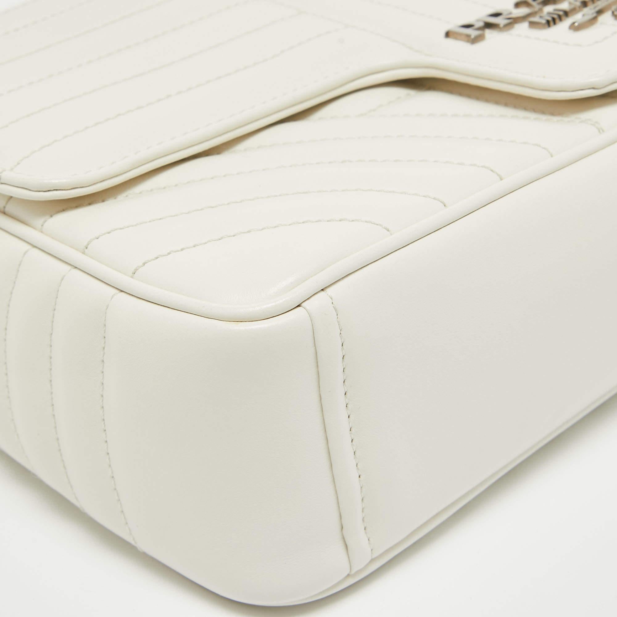 Prada White Diagramme Leather Flap Crossbody Bag 3