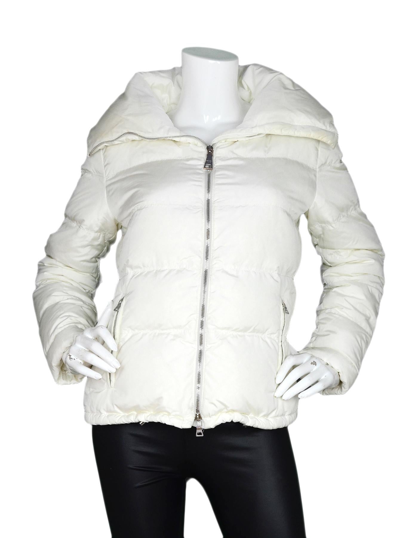prada white puffer jacket