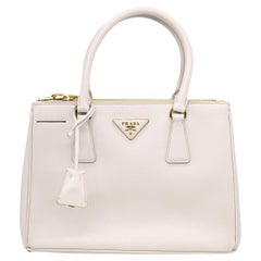 Prada White Galleria Saffiano Leather Medium Top Handle Shoulder Bag, 2020.