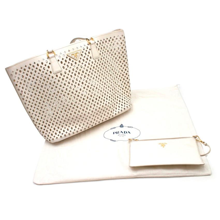 prada laser cut bag