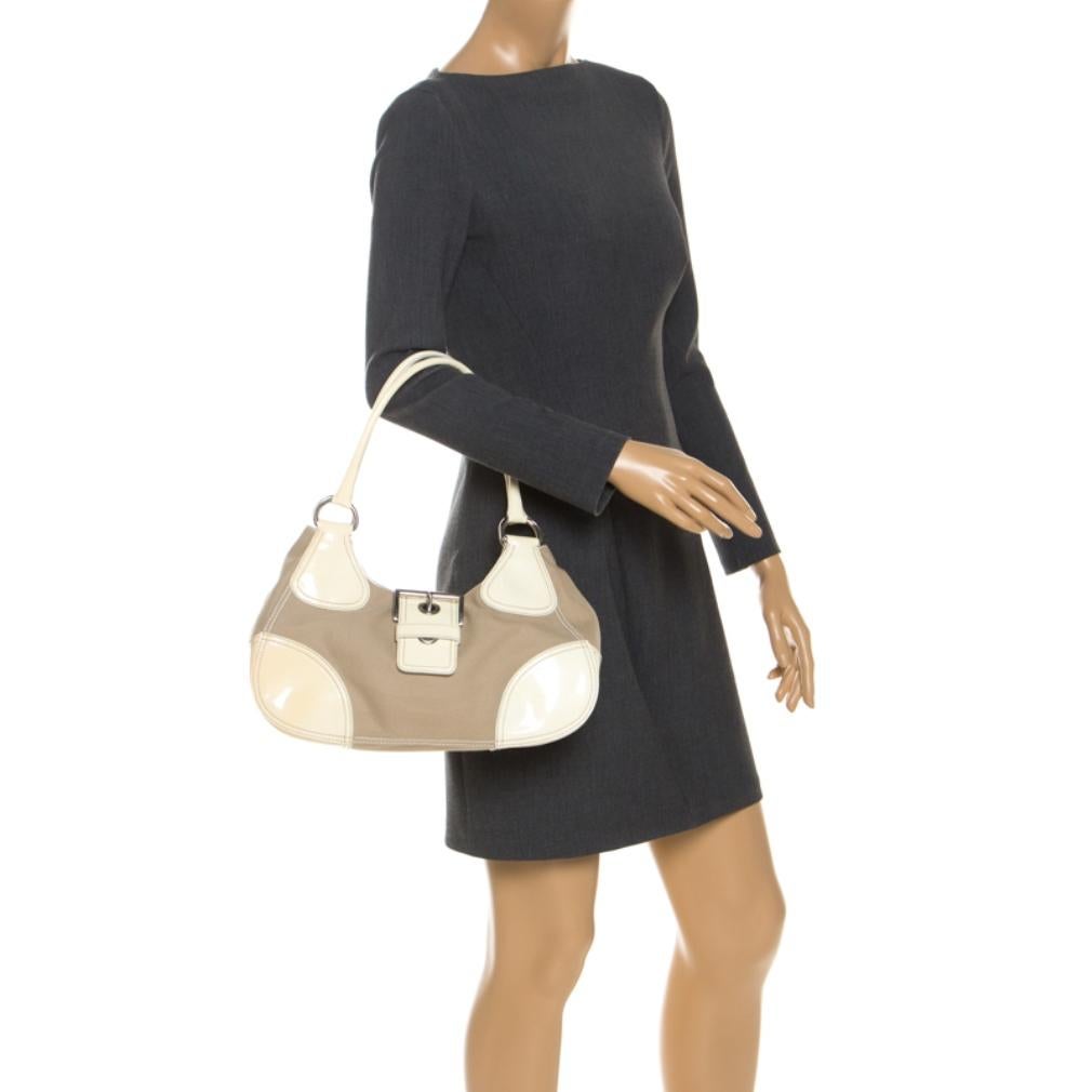 prada canvas shoulder bag
