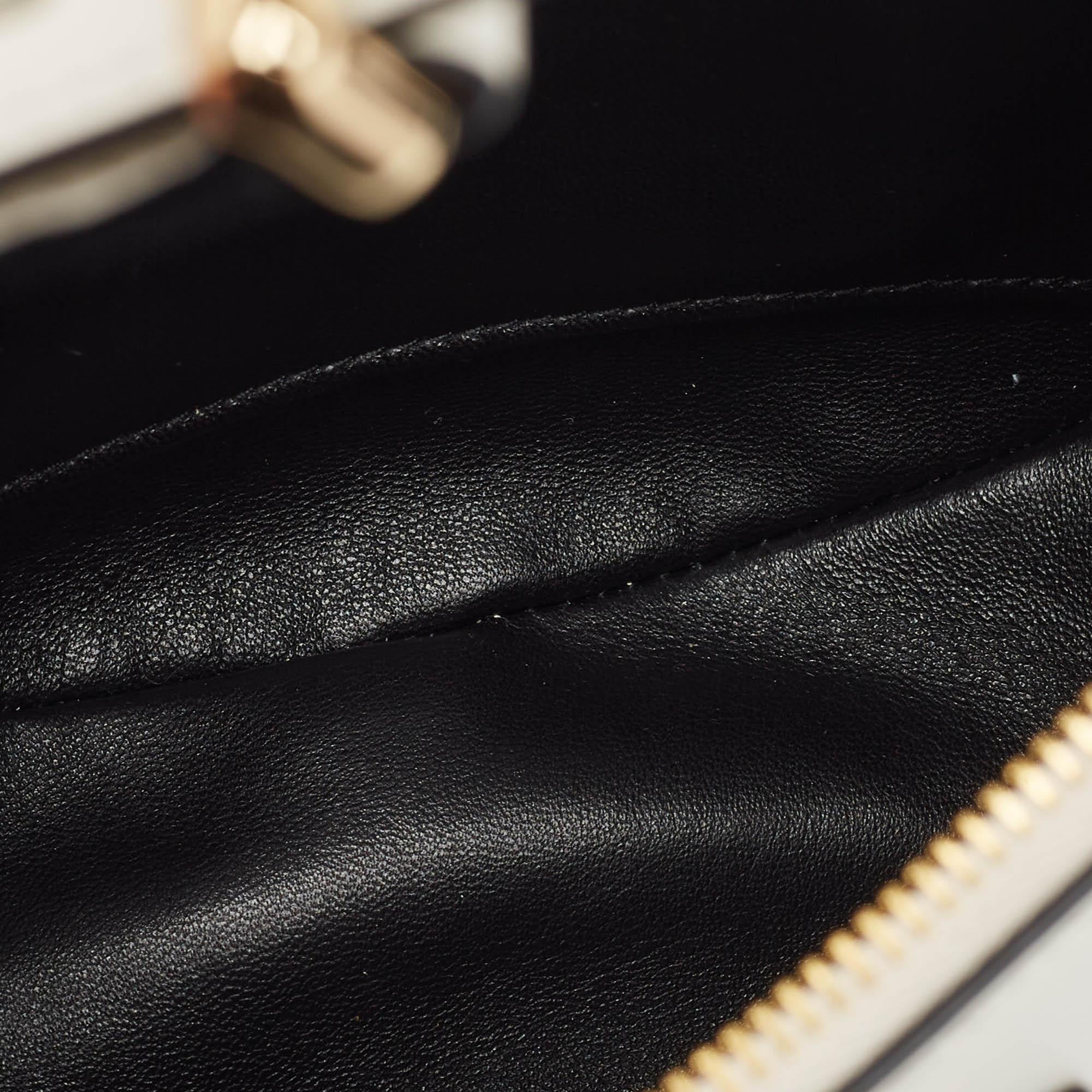Prada White Leather Arqué Shoulder Bag 3
