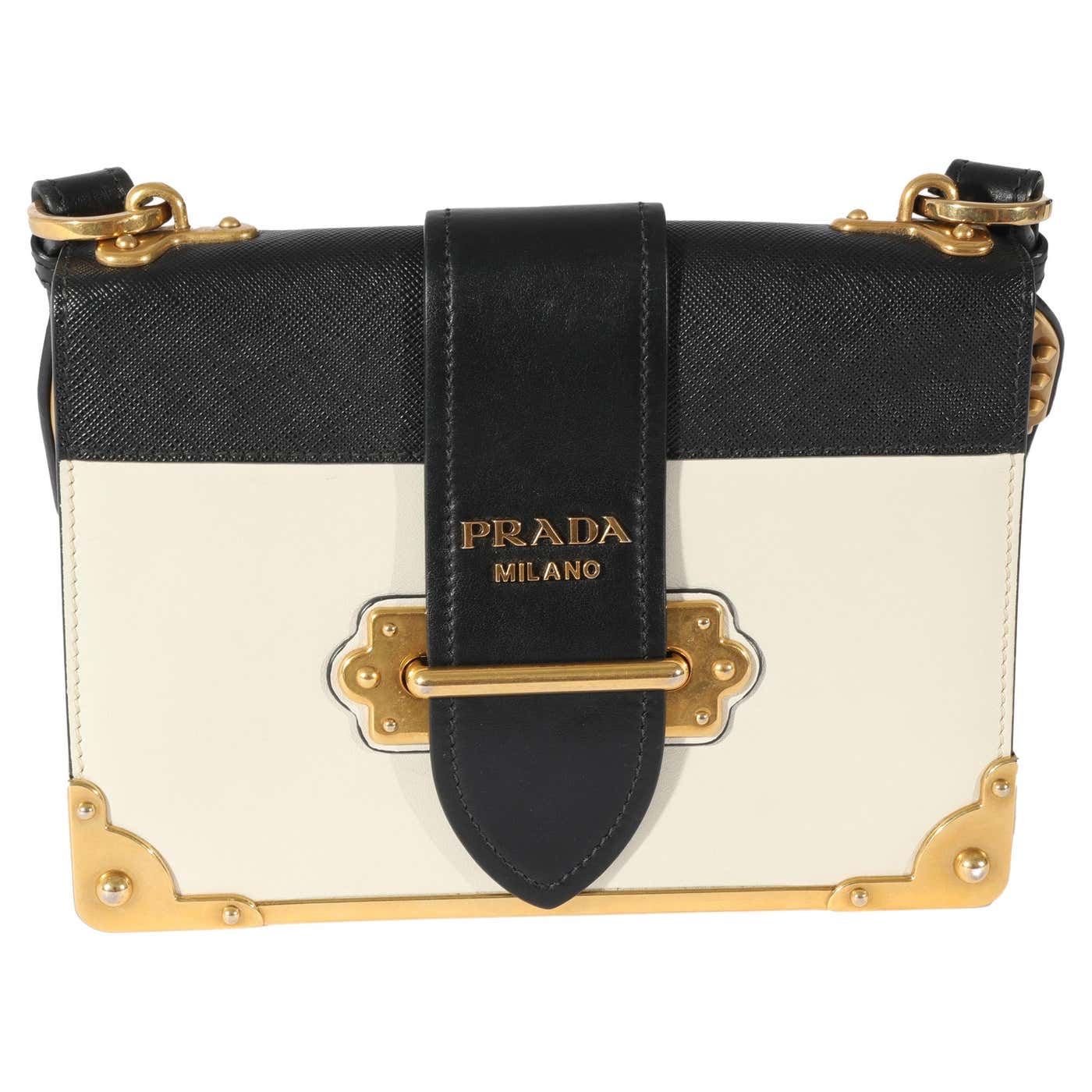 Prada White Leather Cahier Bag For Sale at 1stDibs | prada cahier mini ...