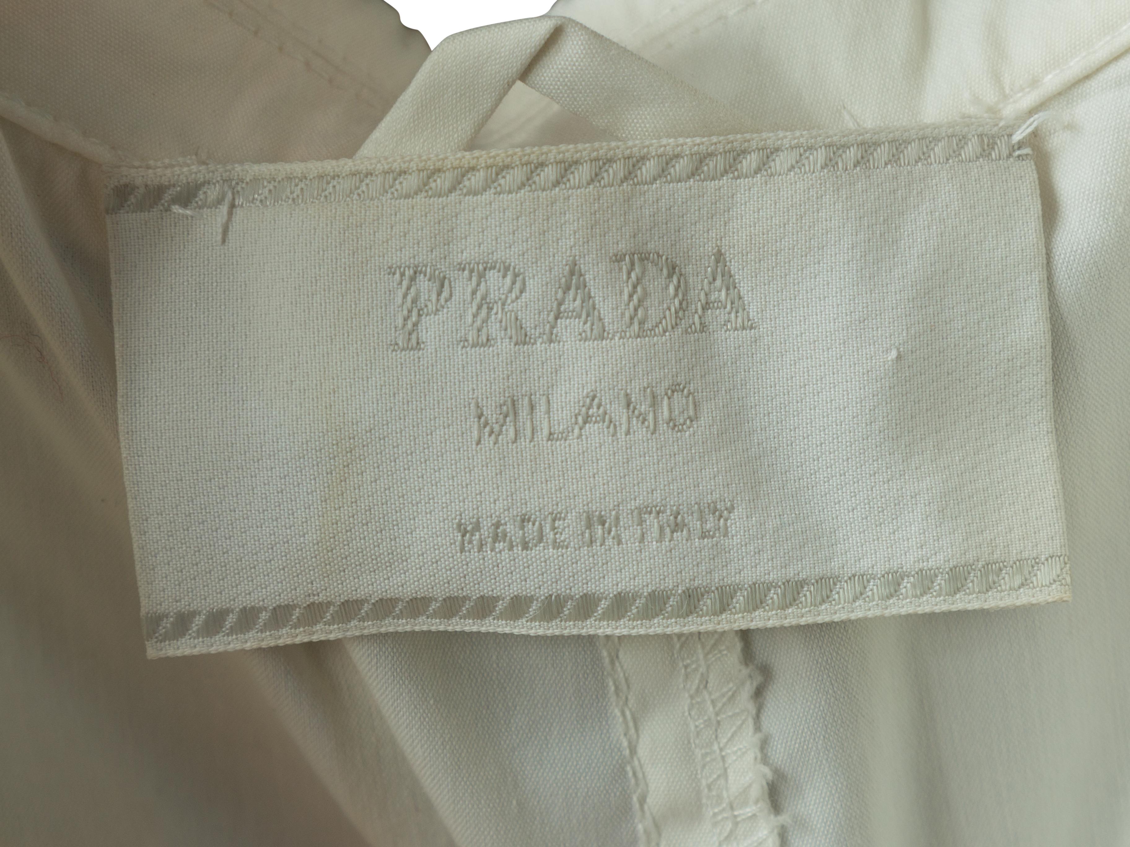 Women's Prada White Long Sleeve Lightweight Blazer