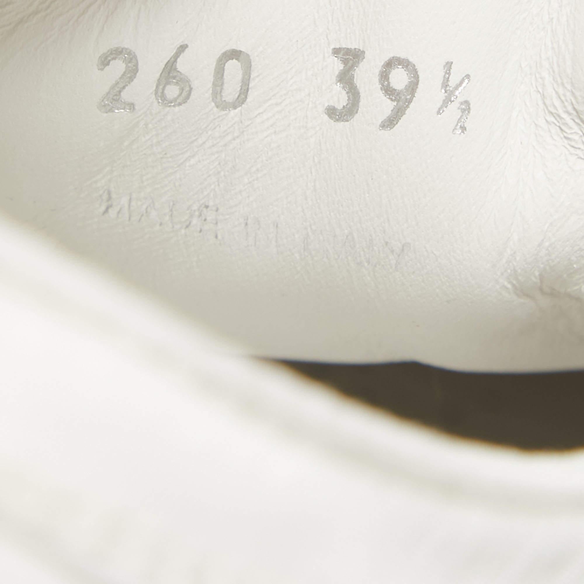 Prada White Nylon Gabardine Double Wheel Sneakers Size 39.5 5