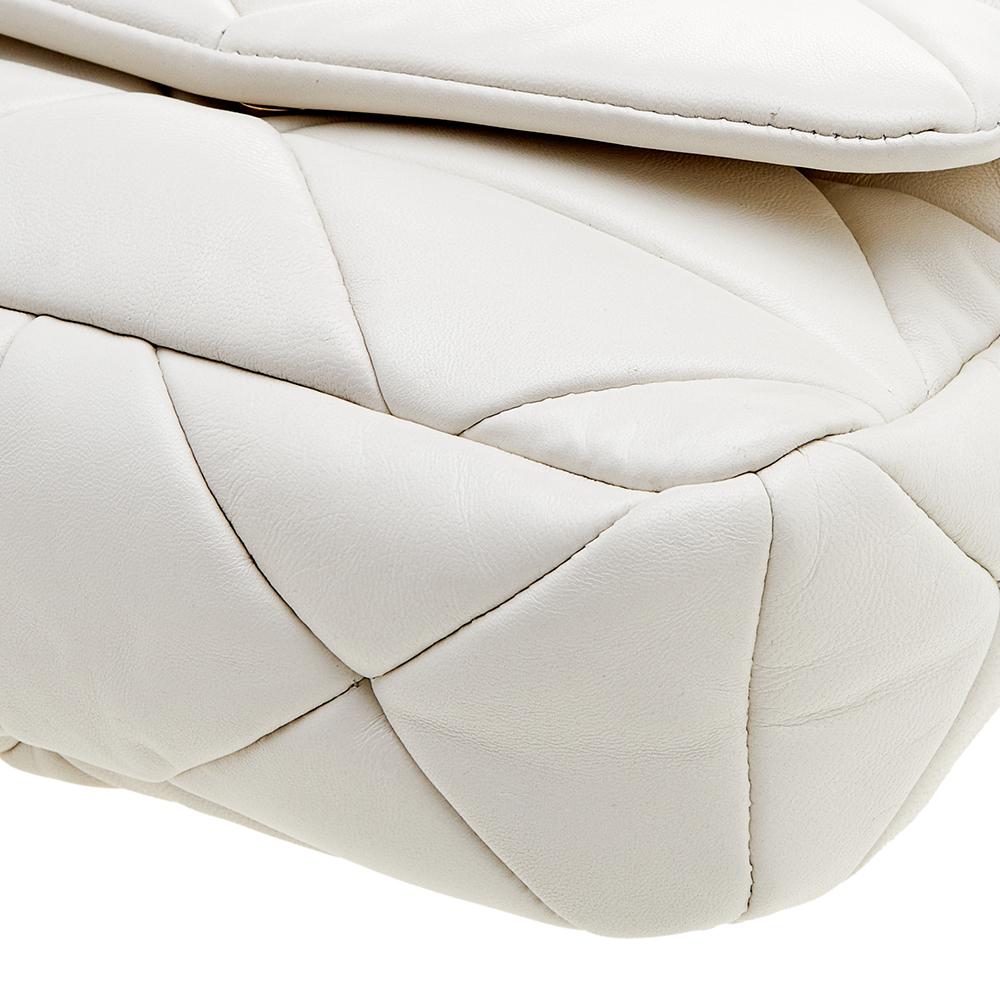 Women's Prada White Patchwork Leather System Crossbody Bag