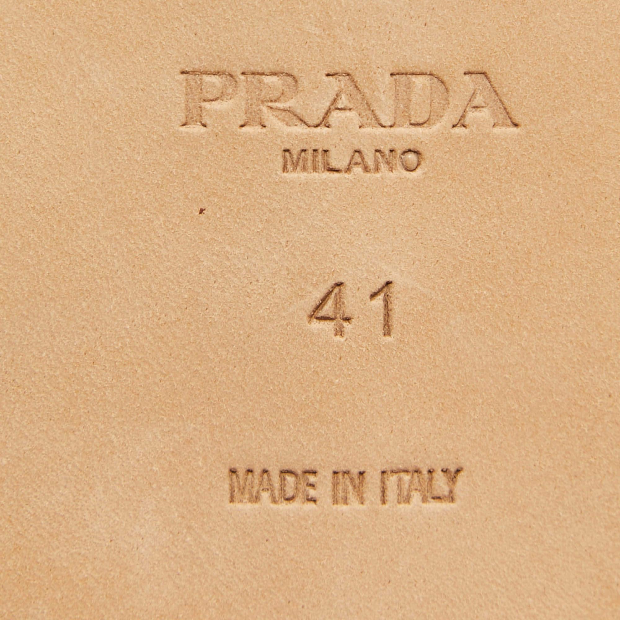 Prada White Patent Leather Slingback Sandals 41 4