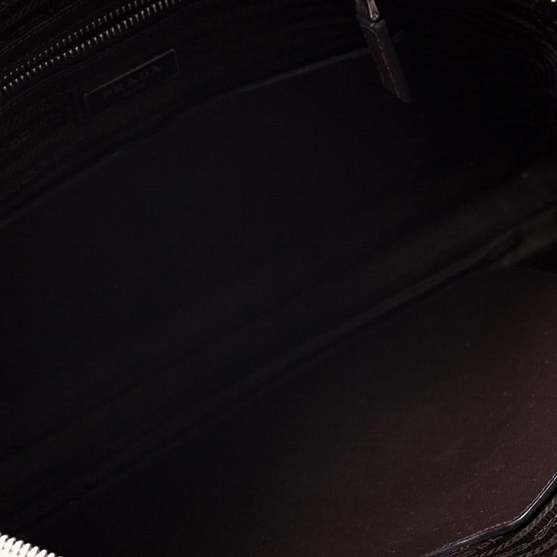 Prada White Saffiano Leather Briefcase 1